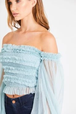 Rolf Top In Teal -Lace & Beads Shop 16