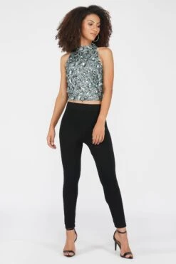 Gui Beaded Top In Teal -Lace & Beads Shop 17 1