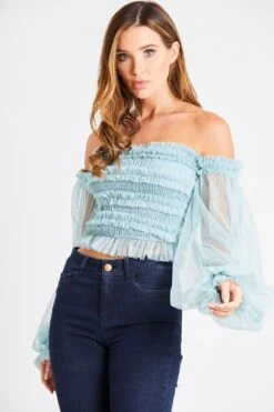 Rolf Top In Teal -Lace & Beads Shop 18