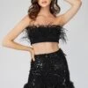 Xara Black Feather Top 2 Xara Black Feather Top -Lace & Beads Shop 1 10 Copy