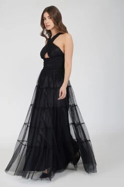 Dreamy Black Crisscross Front Maxi Dress -Lace & Beads Shop 1 2 22405c04 e97b 42ea be6c ef2f30fd68f0