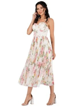 Dane Floral Tulle Corset Midi Dress -Lace & Beads Shop 1 3 0e7e6b16 613a 42a8 8b3c 8ce324a8b58a