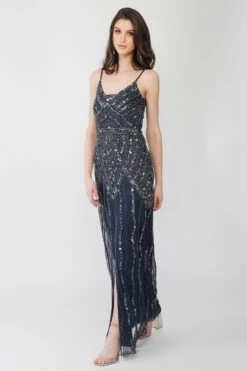 Jolie Embellished Maxi Dress In Navy Blue 10 Jolie Embellished Maxi Dress In Navy Blue -Lace & Beads Shop 1 48 Copy