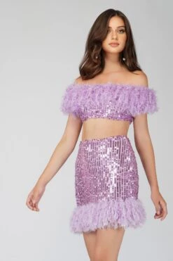 Zuri Sequin Lilac Purple Feather Top -Lace & Beads Shop 1 4 Copy c2e38075 a7b6 4277 acf5 d9aeb41b65f3