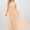 Belle Blush Pink Long Sleeve Bridesmaid Dress -Lace & Beads Shop 1 4 Copy ceda31d5 ad60 4f02 9acc f127ee5c6f3b