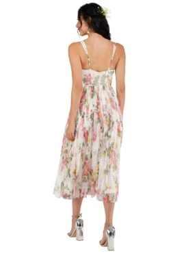 Dane Floral Tulle Corset Midi Dress -Lace & Beads Shop 1 6