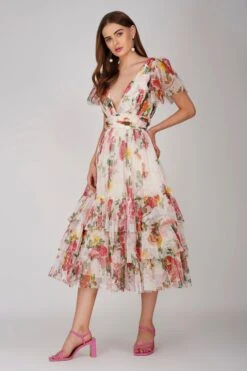 Madison Tulle Midi Dress In Floral Print -Lace & Beads Shop 21 4 21a592d3 672e 4613 9406 e57024e66bd0