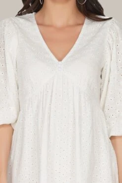 Kora White Cotton Mini Dress -Lace & Beads Shop 22 b2f0353d e88b 4b62 9e44 a2a0d0372b2b