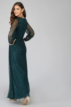 Miya Long Sleeve Green Bridesmaid Dress -Lace & Beads Shop 2 17 Copy