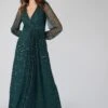 Miya Long Sleeve Green Bridesmaid Dress 1 Miya Long Sleeve Green Bridesmaid Dress -Lace & Beads Shop 2 18 Copy