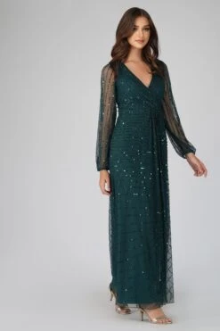 Miya Long Sleeve Green Bridesmaid Dress -Lace & Beads Shop 2 20 Copy