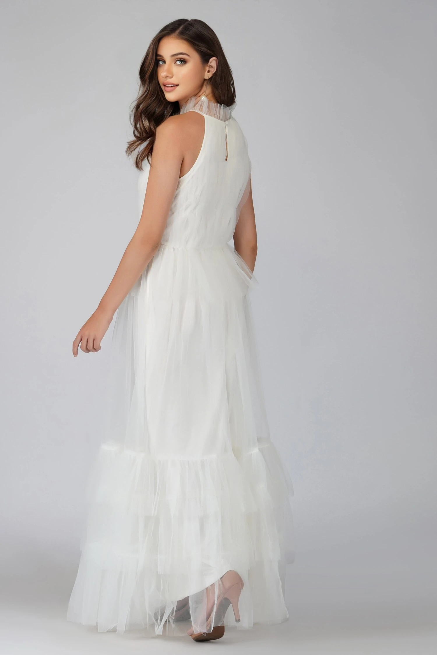 Safa Bridal Tulle Gown In Ivory 4 Safa Bridal Tulle Gown In Ivory - Image 2