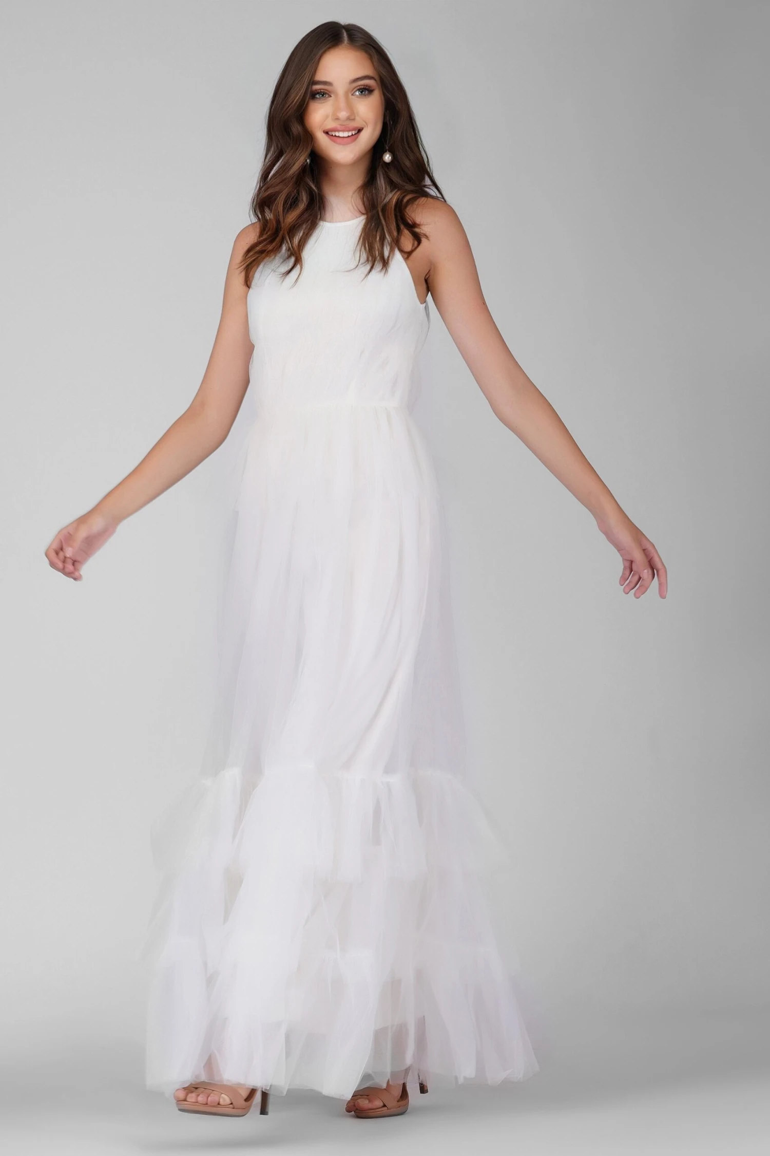 Safa Bridal Tulle Gown In Ivory 7 Safa Bridal Tulle Gown In Ivory - Image 5