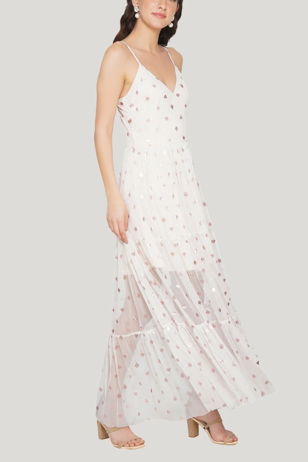 Poppy Mesh Midi Dress In Pink 7 Poppy Mesh Midi Dress In Pink - Image 5