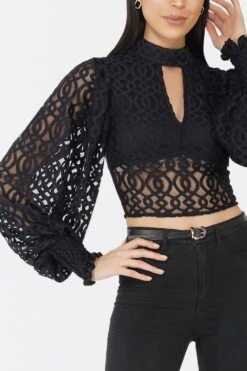 Marlee Lace Top In Navy Black -Lace & Beads Shop 31 bd01bbe2 b22a 439f 9696 691b0649cd72