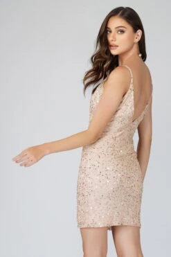 Marita Pink Sequin Party Dress 7 Marita Pink Sequin Party Dress -Lace & Beads Shop 3 11 Copy