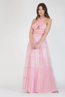 Dreamy Pink Crisscross Front Maxi Dress -Lace & Beads Shop 3 1 fd8c8889 8cf2 4f7c bd9b a576ffec9a21
