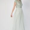 Picasso Short Sleeve Sage Green Embellished Dress -Lace & Beads Shop 3 4 8e921e3e c896 4fa8 9d4f 8e1b26327cb1