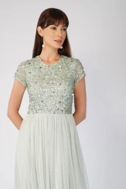 Picasso Short Sleeve Sage Green Embellished Dress 11 Picasso Short Sleeve Sage Green Embellished Dress -Lace & Beads Shop 3 5 36c318c3 1159 4b01 81f0 7a753c002157