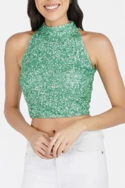 Gui Pastel Green Sequin Top -Lace & Beads Shop 3 fe6a13d1 2a50 4ce6 8018 66a8ab16f101