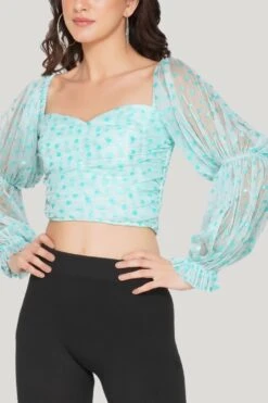 Lyla Tulle Top In Mint Heart Print -Lace & Beads Shop 42 633ada54 3848 409c 8dd9 2ffaa20912e7