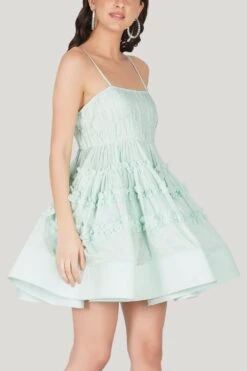 Bethan Cotton Mini Dress In Sage -Lace & Beads Shop 46 a08fdc55 f920 4ddc 9a27 23d3da877fd2