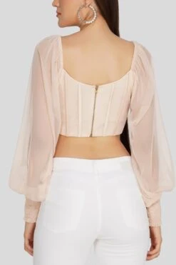 Luca Champagne Long Sleeve Corset Top -Lace & Beads Shop 4 45f609e1 24e0 45a6 94ab 38d1e7511441