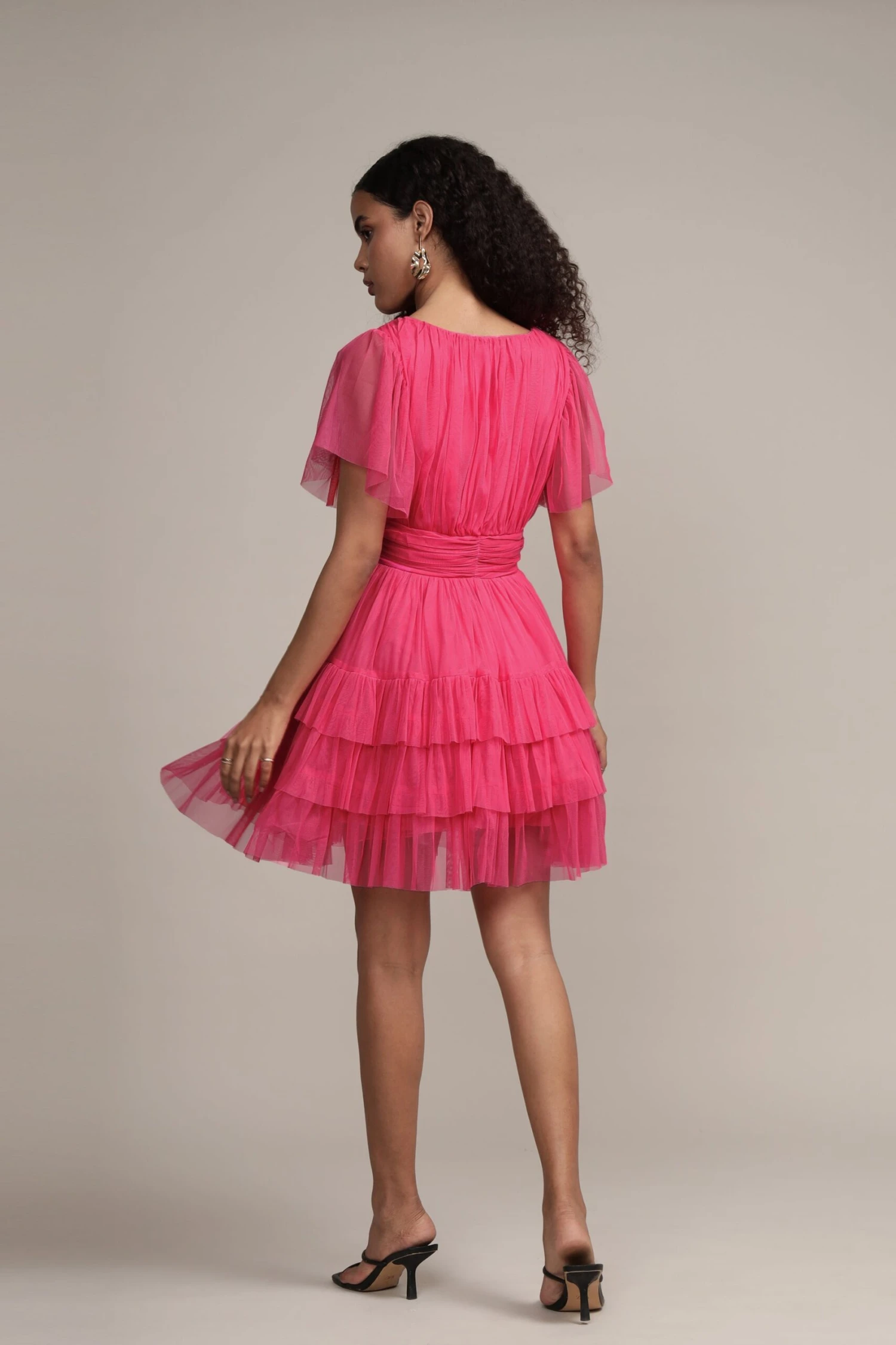 Madison Bright Pink Tulle Mini Dress 7 Madison Bright Pink Tulle Mini Dress - Image 5