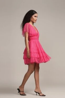 Madison Bright Pink Tulle Mini Dress 12 Madison Bright Pink Tulle Mini Dress -Lace & Beads Shop 5053572650314 6 21a6937d cebb 4076 8adc 5bc272da5f4e