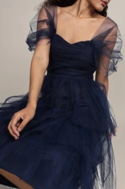 Sydney Tulle Midi Dress In Navy -Lace & Beads Shop 5053572688164 10
