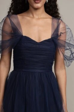 Sydney Tulle Midi Dress In Navy -Lace & Beads Shop 5053572688164 11