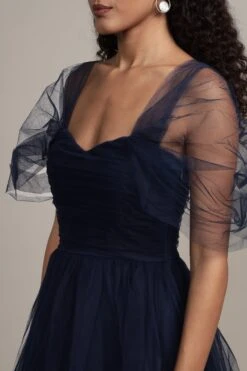 Sydney Tulle Midi Dress In Navy -Lace & Beads Shop 5053572688164 8