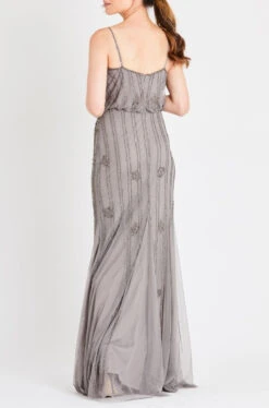 Keeva Grey Bridesmaid Maxi Dress 9 Keeva Grey Bridesmaid Maxi Dress -Lace & Beads Shop 6