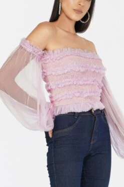Rolf Top In Light Pink -Lace & Beads Shop 75