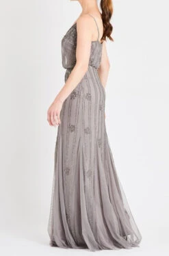 Keeva Grey Bridesmaid Maxi Dress 7 Keeva Grey Bridesmaid Maxi Dress -Lace & Beads Shop 8