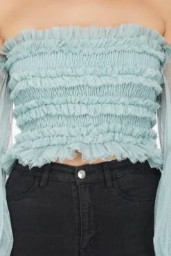 Rolf Top In Teal -Lace & Beads Shop 9 5