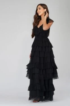 Alexandra Black Tulle Maxi Dress -Lace & Beads Shop ALexandraBlack 4