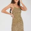 Amelle Gold Beaded Mini Dress -Lace & Beads Shop AMelle 2