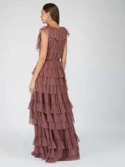 Alexandra Merlot Tulle Maxi Dress 12 Alexandra Merlot Tulle Maxi Dress -Lace & Beads Shop AlexandraMerlot 2