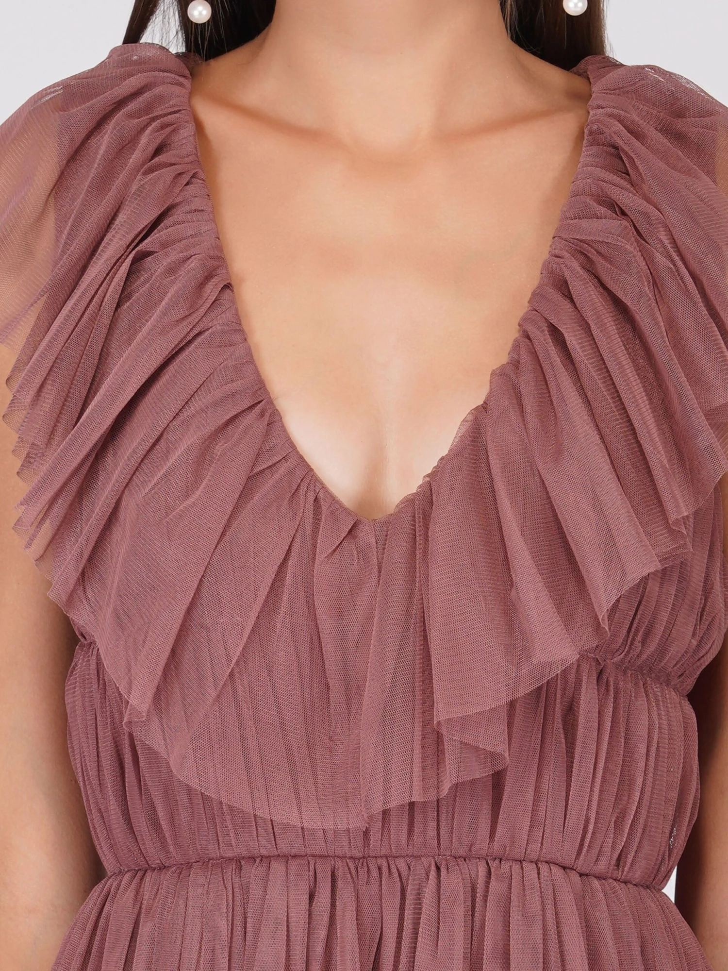 Alexandra Merlot Tulle Maxi Dress 8 Alexandra Merlot Tulle Maxi Dress - Image 6