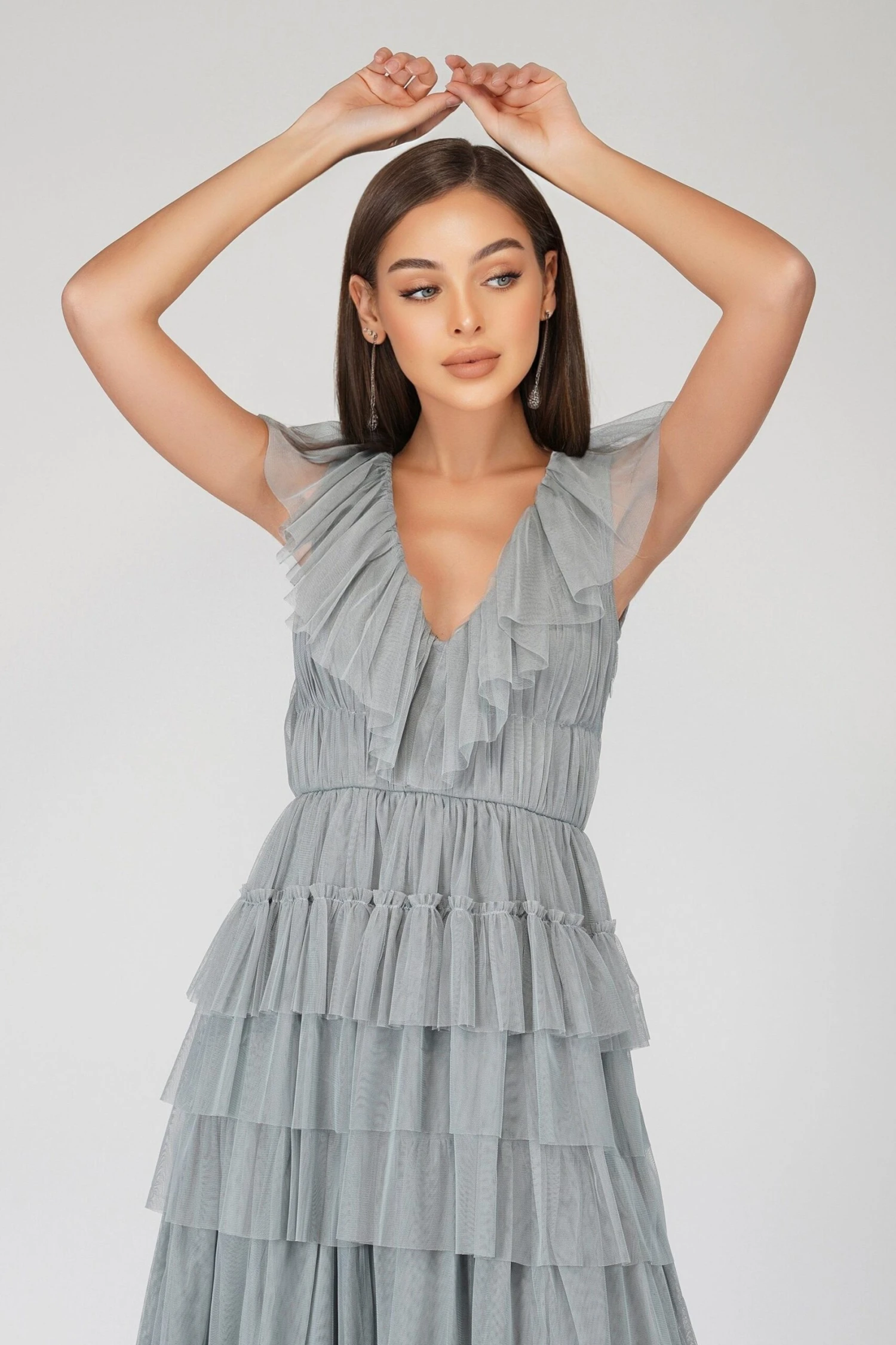 Alexandra Blue Tulle Maxi Dress 5 Alexandra Blue Tulle Maxi Dress - Image 3