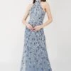 Arina Blue Embellished Maxi Dress -Lace & Beads Shop ArinaMaxiDress 2