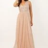 Aurora Nude Embellished Maxi Dress -Lace & Beads Shop AuroraMaxi 2
