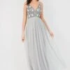 Avon Bridesmaid Maxi In Grey -Lace & Beads Shop Avonfront
