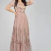 Azalea Dusty Pink Embroidered Dress -Lace & Beads Shop AzaleaLB L 097 4 edited
