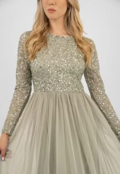 Belle Sage Green Long Sleeve Bridesmaid Dress 25 Belle Sage Green Long Sleeve Bridesmaid Dress -Lace & Beads Shop BelleMaxiDressinSage 5