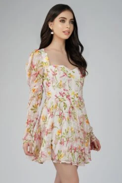 Bone White Floral Corset Dress 11 Bone White Floral Corset Dress -Lace & Beads Shop BoneDressinWhite 4