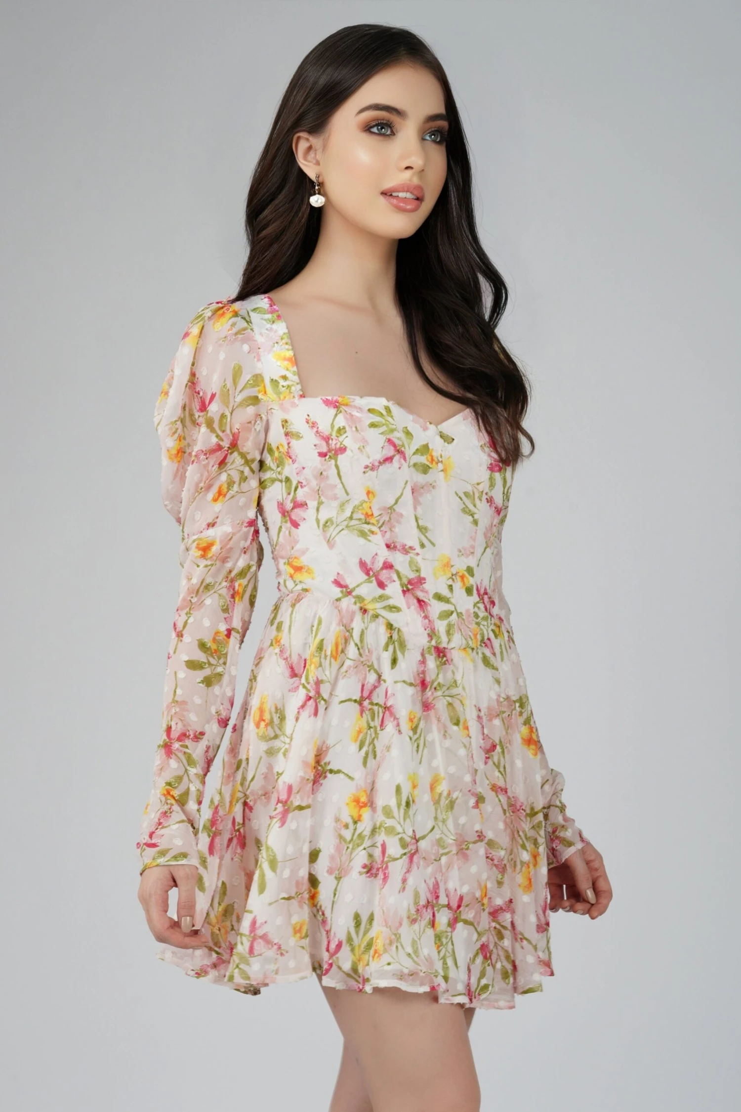 Bone White Floral Corset Dress 7 Bone White Floral Corset Dress - Image 5