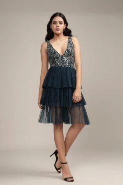 Builda Embellished Mini Dress In Navy 10 Builda Embellished Mini Dress In Navy -Lace & Beads Shop Builda Mini in Navy 3