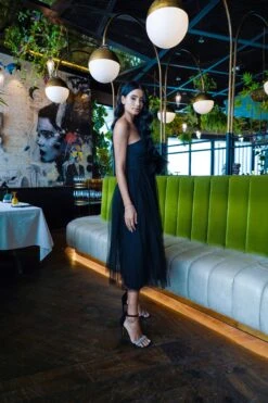 Butterfly Black Tulle Midi Dress -Lace & Beads Shop ButterflyBlack 4